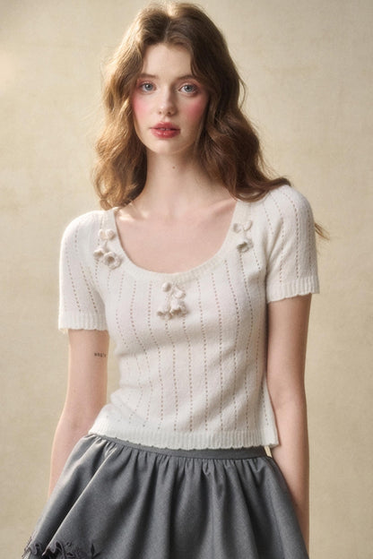 Handmade Floral Cropped Top