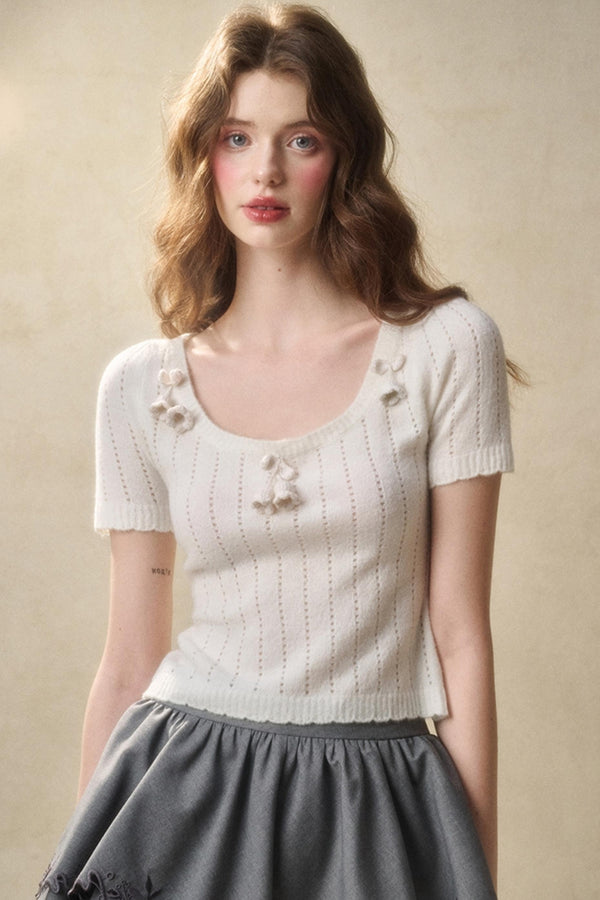 Handmade Floral Cropped Top