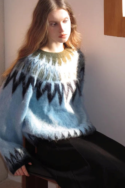 Brushed Alpaca Fair Isle Sweater