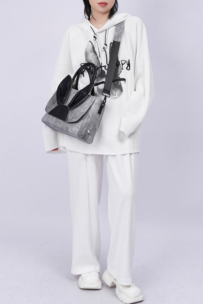 Denim Rabbit Tote Bag