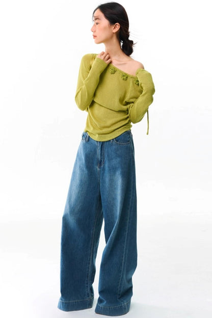 Flower Crochet Knit Top