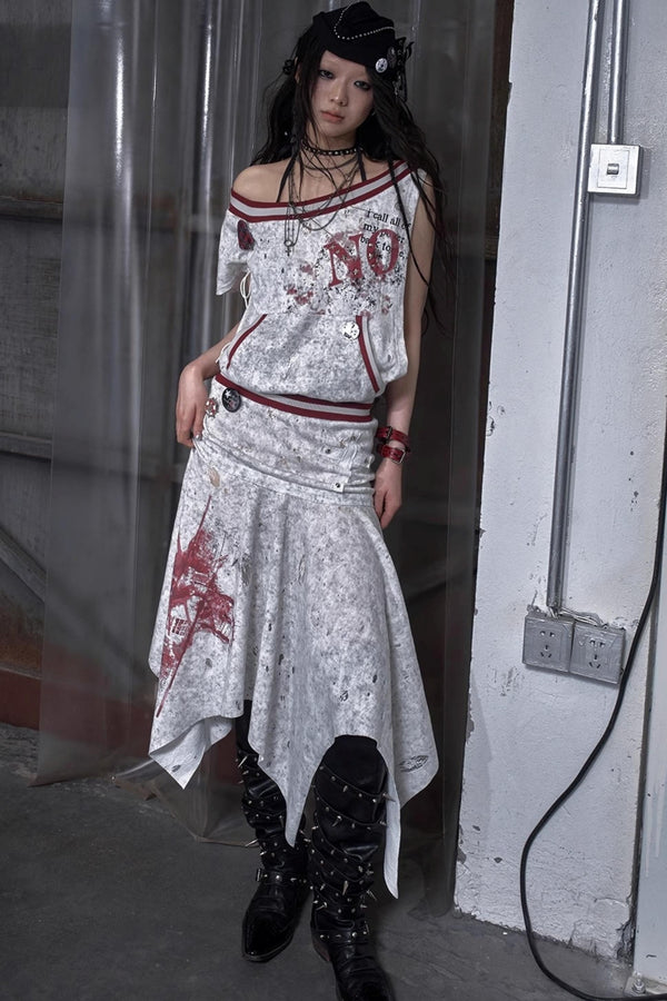 Detachable Hem Punk Corset Dress