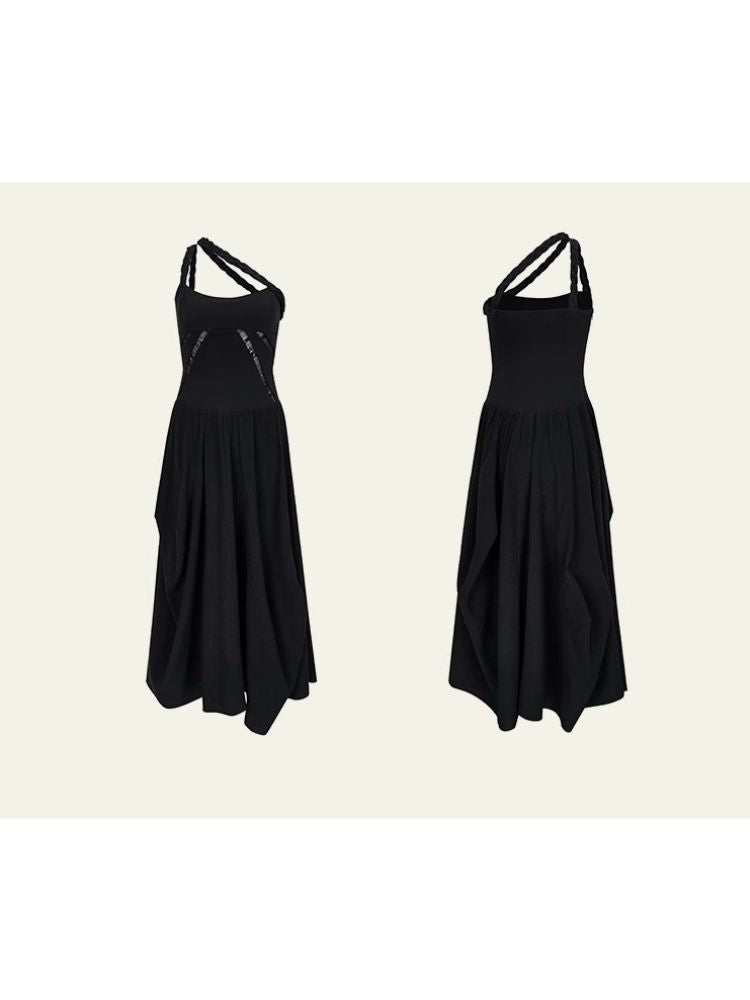 Retro Stereoscopic Pod Sleeveless Dress