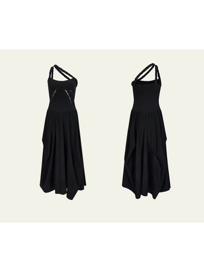 Retro Stereoscopic Pod Sleeveless Dress