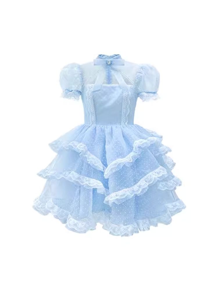 Short Sleeve Lace Princess Dress