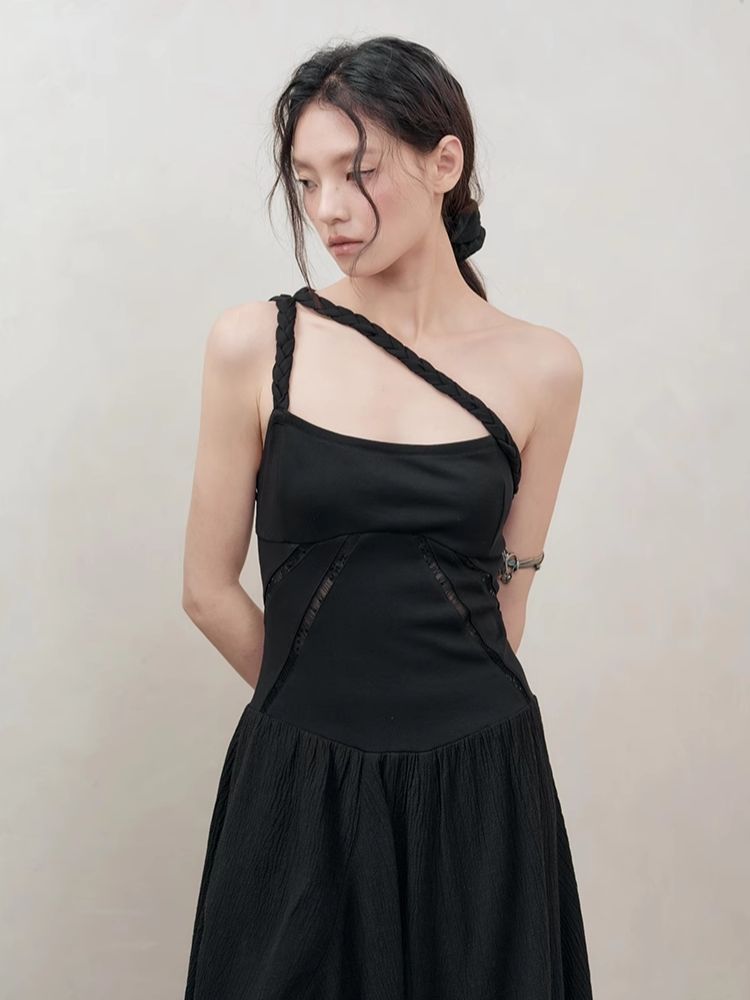 Retro Stereoscopic Pod Sleeveless Dress