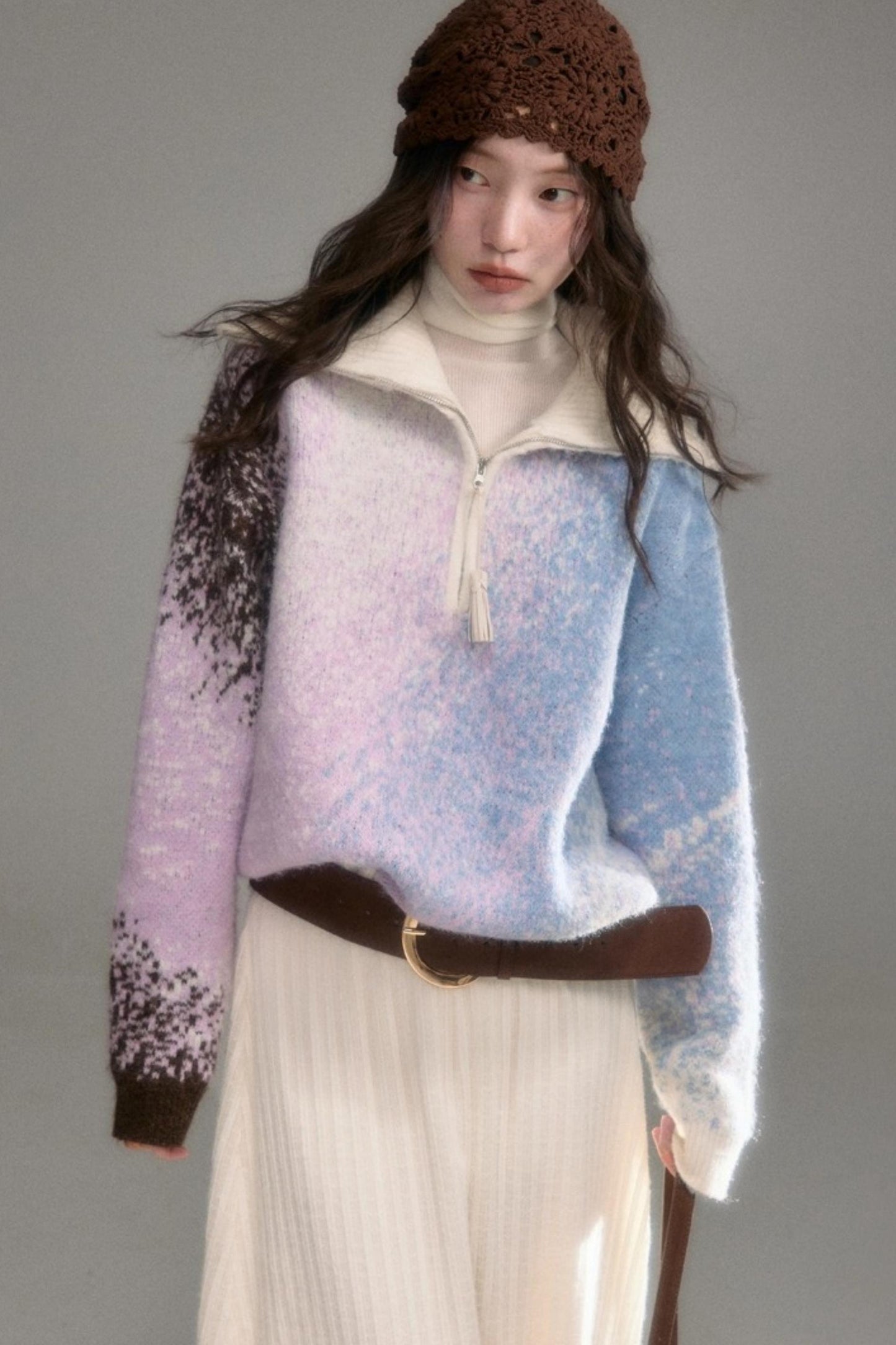 Gradient Wool Blend Winter Set-Up