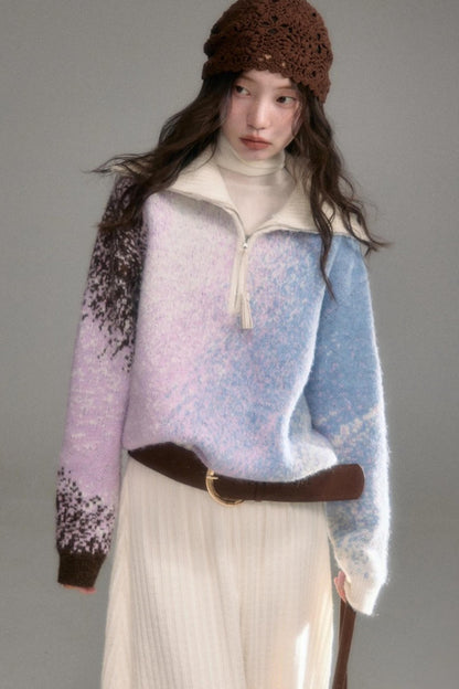 Gradient Wool Blend Winter Set-Up