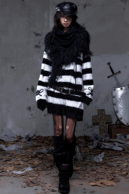 Vintage Street Punk Long Sweater