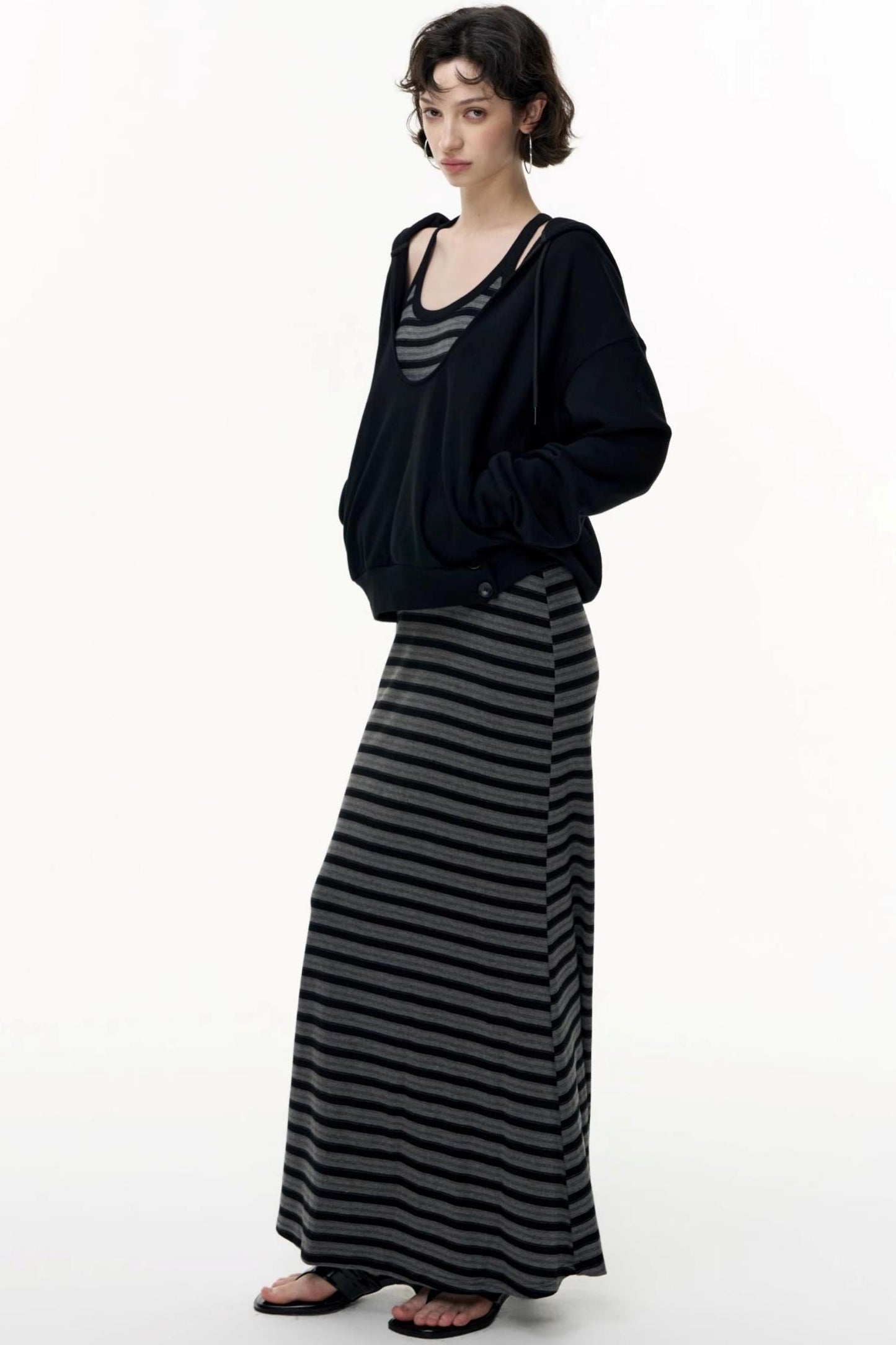 Tencel Striped Camisole Slim Dress