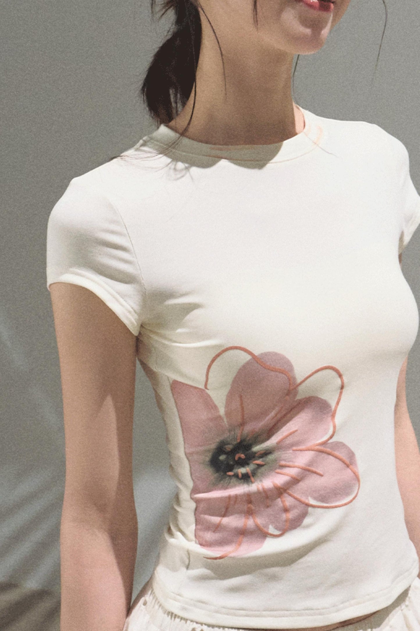 Begonia Bloom Slim Fit T-Shirt