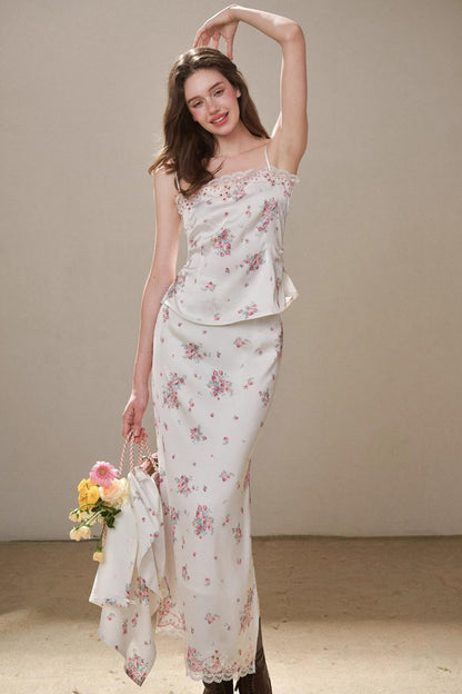 Comfortable Baby Powder Top & Skirt Set-Up