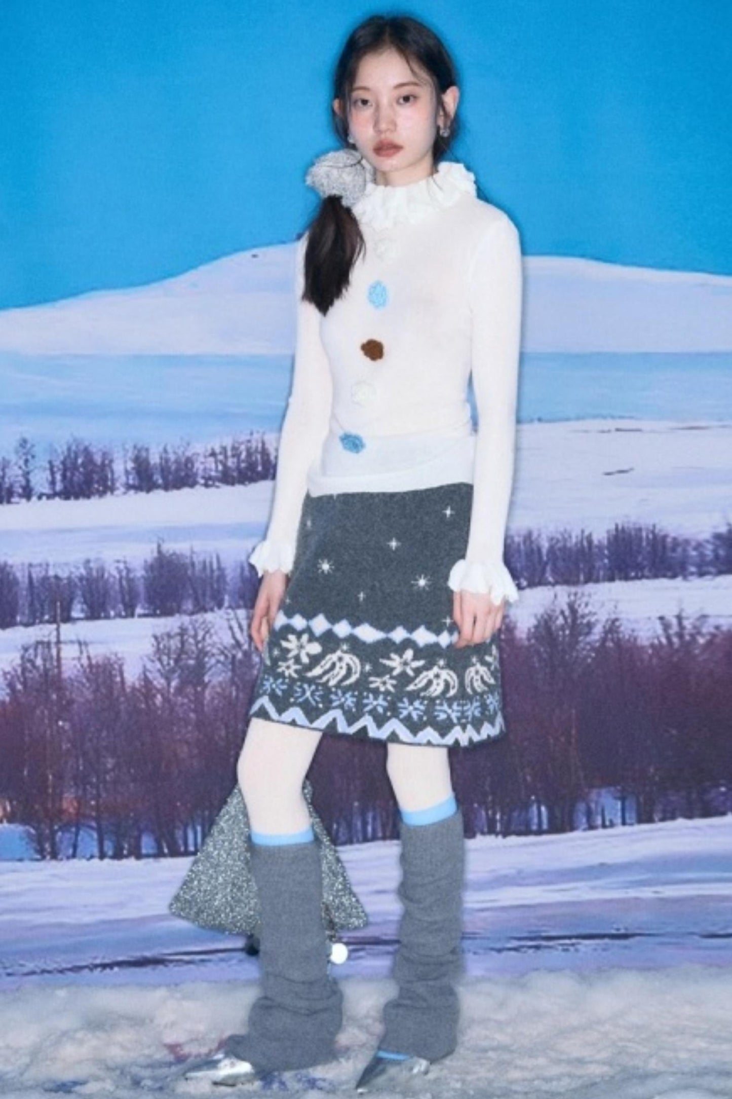 Snowflake Jacquard Cardigan Set-Up