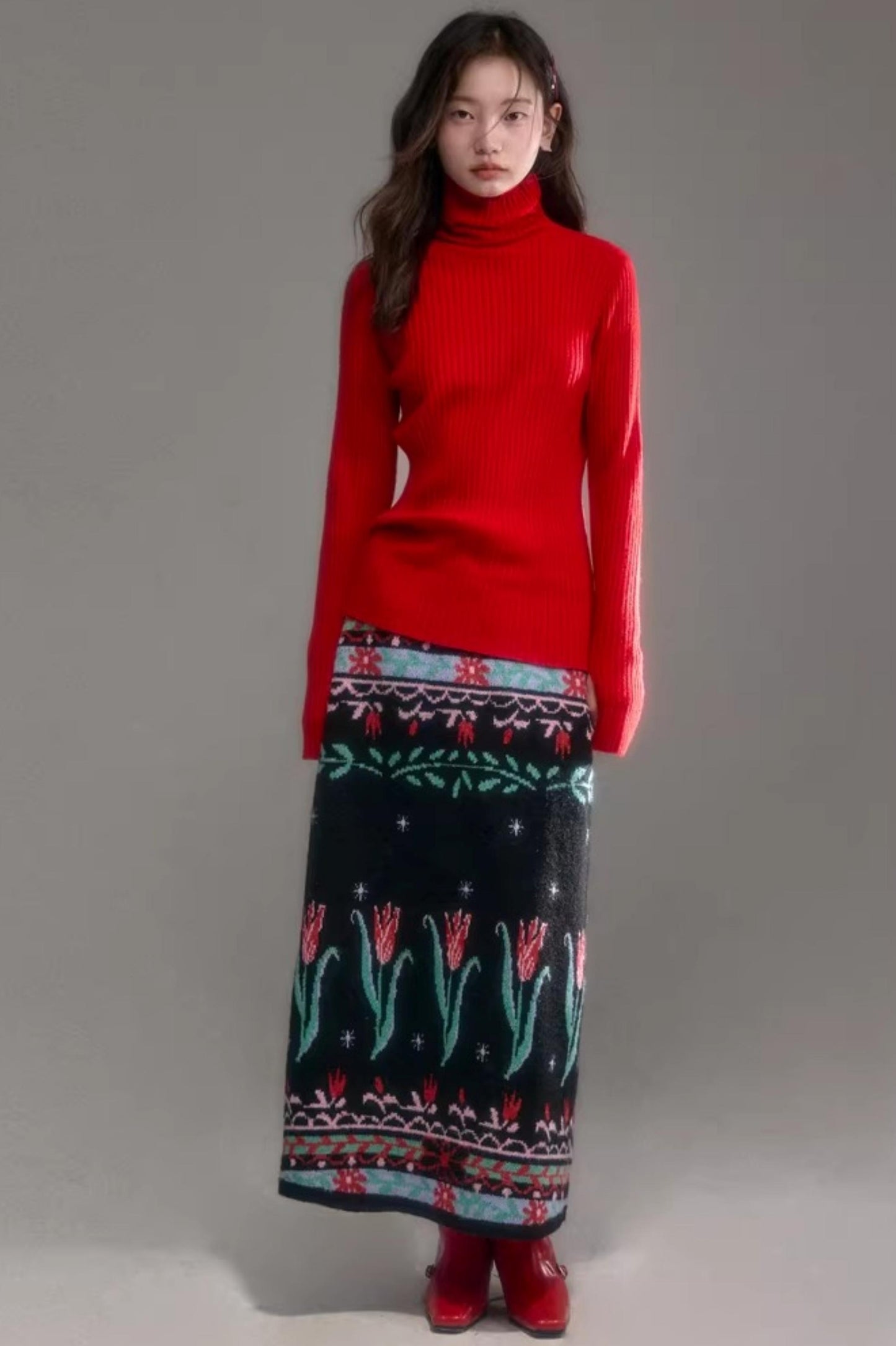 Soft Cloud Ribbed Turtleneck Sweater