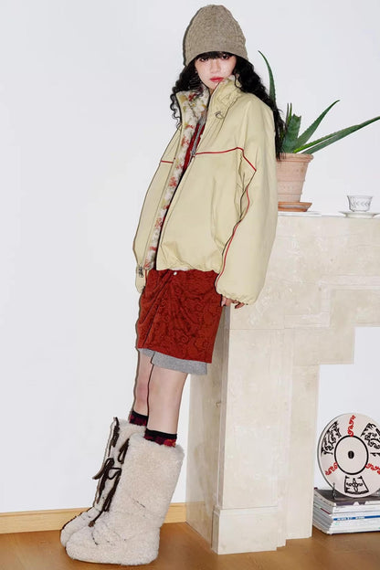 Retro Paisley Sweater Skirt Set-Up