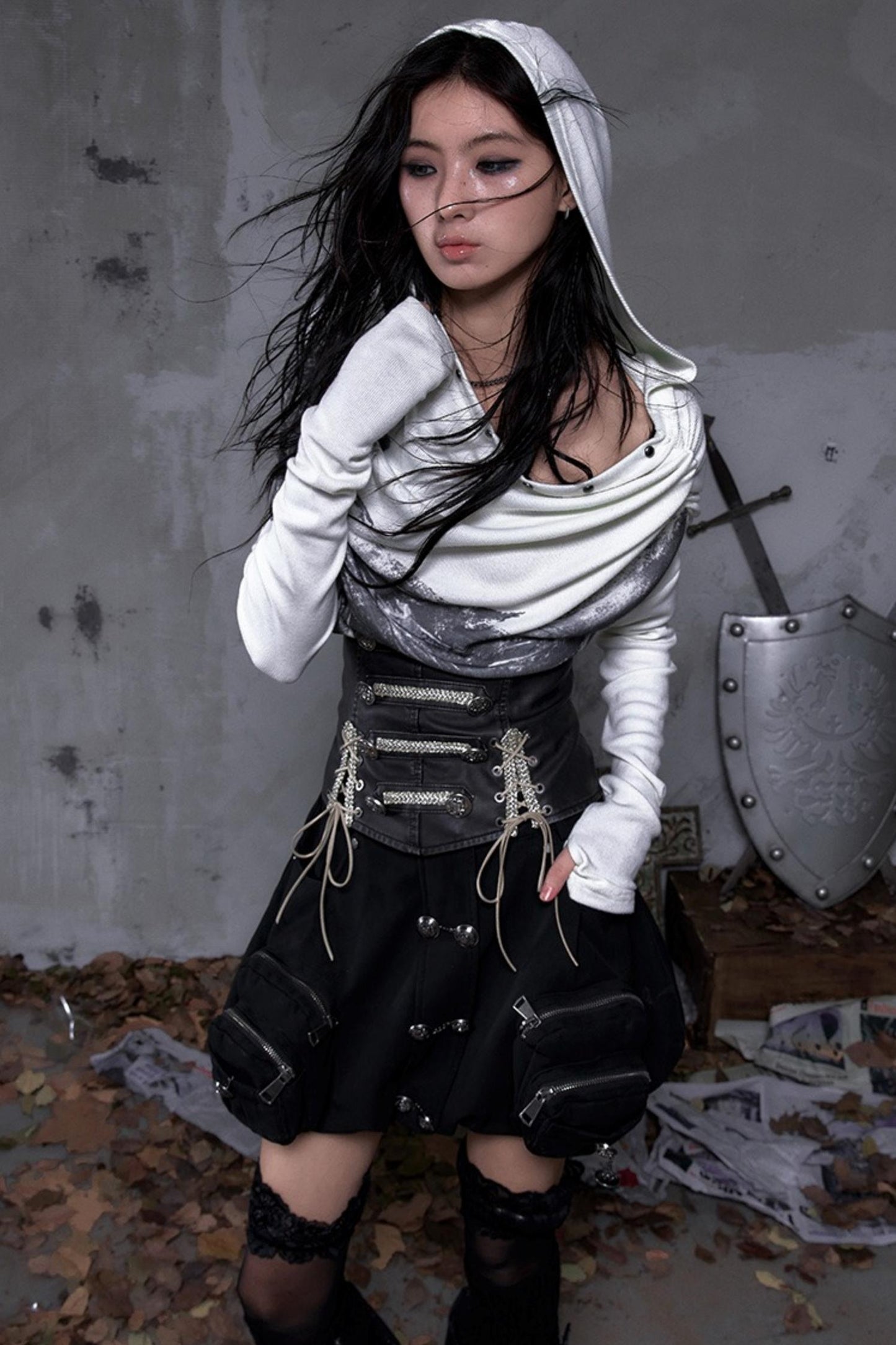 Court Street Leather Skirt