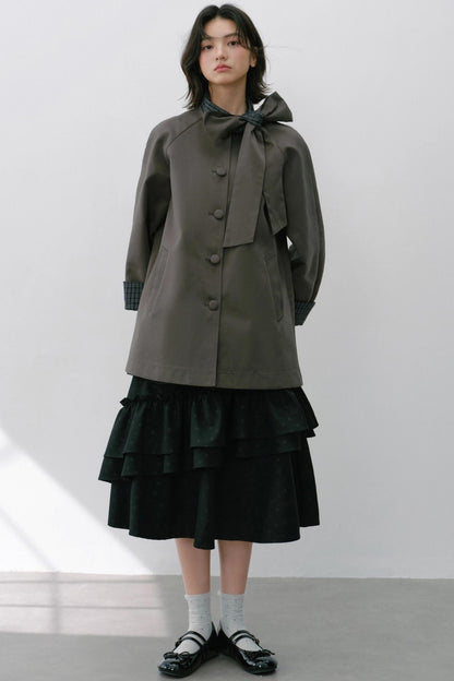 Sweet Bow Trench Coat