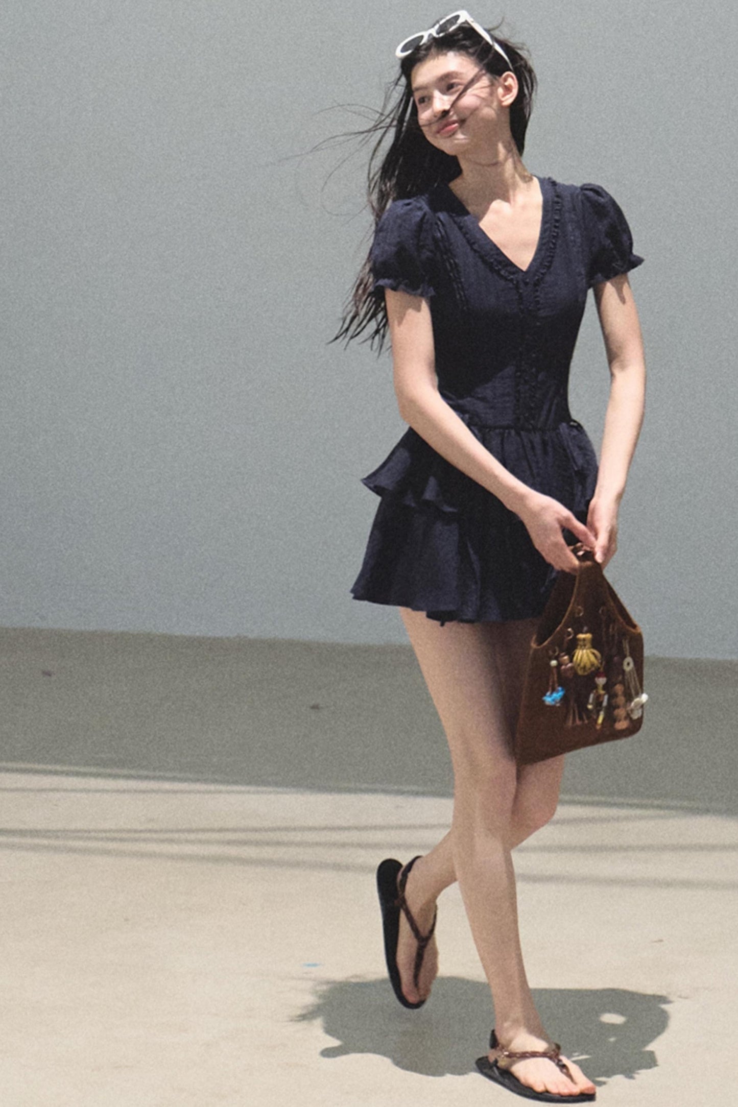 Blue Hour V-neck Dress