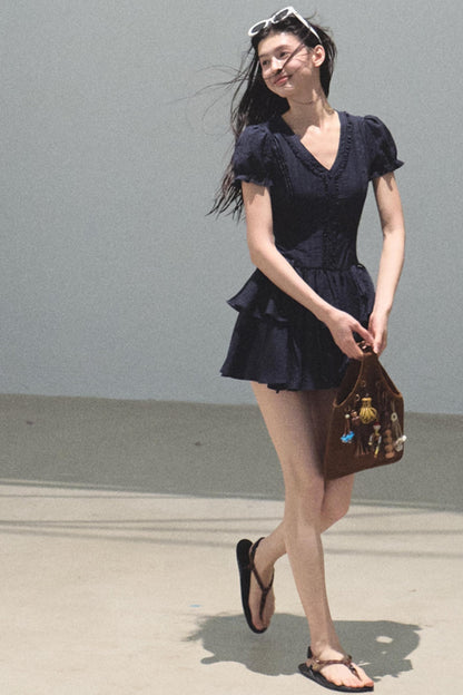 Blue Hour V-neck Dress