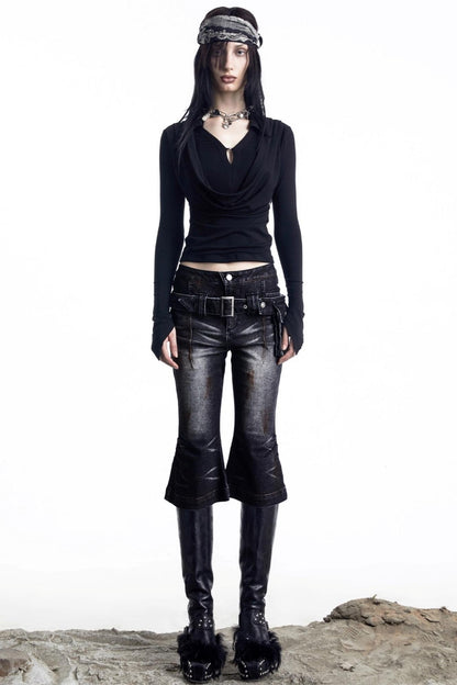 Lyocell Swing Collar T-Shirt