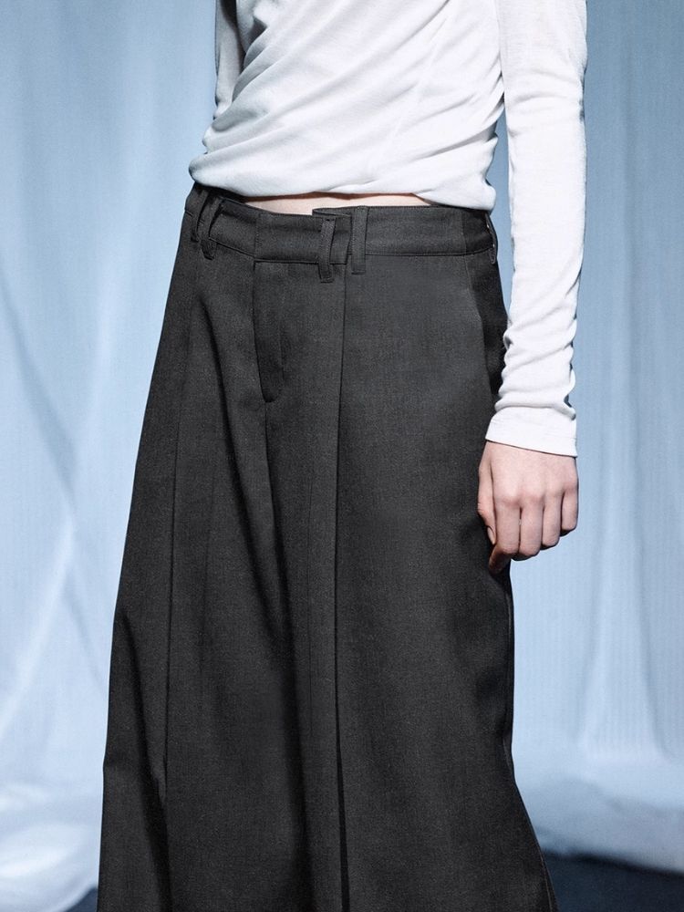 Ultra Wide Casual Gray Western Pants