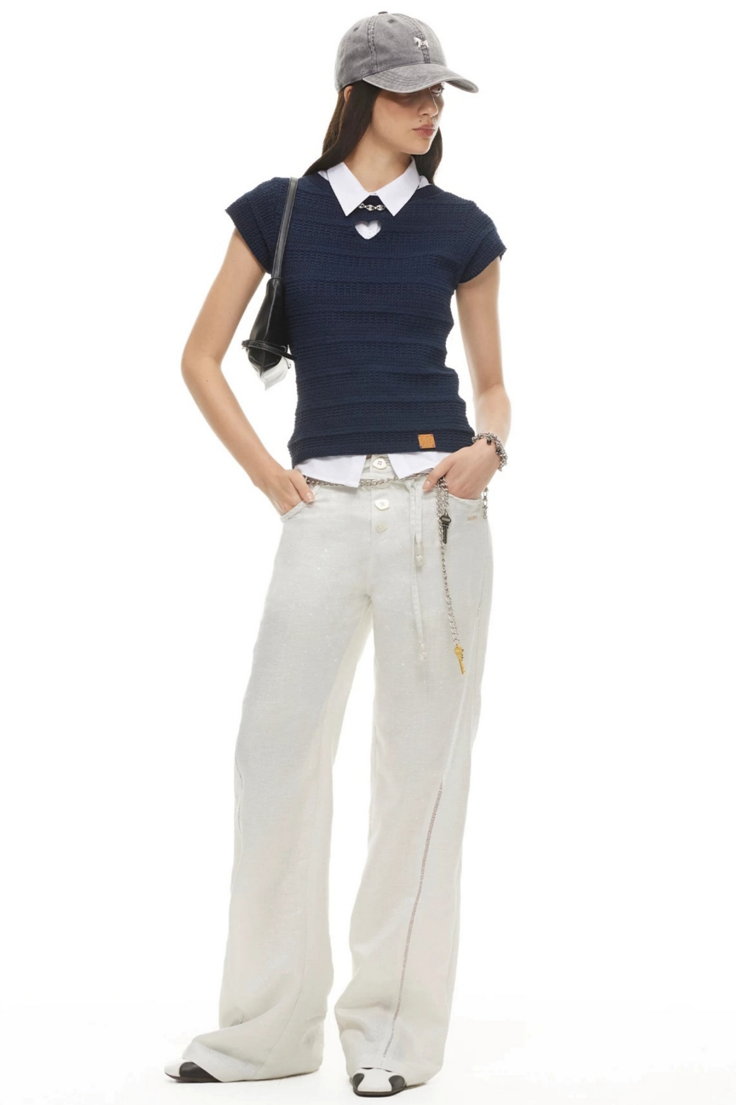 Heartbeat Linen Flutter Sleeve Top