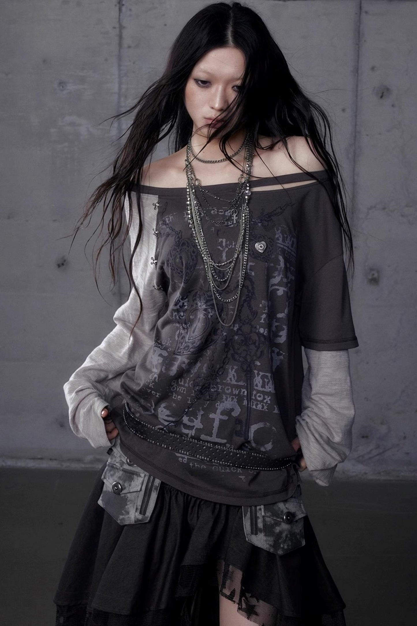 Wasteland Punk One-Shoulder T-Shirt