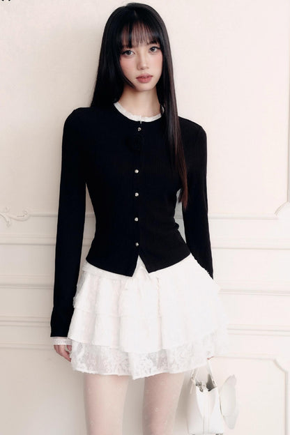 Flower Knit Cardigan