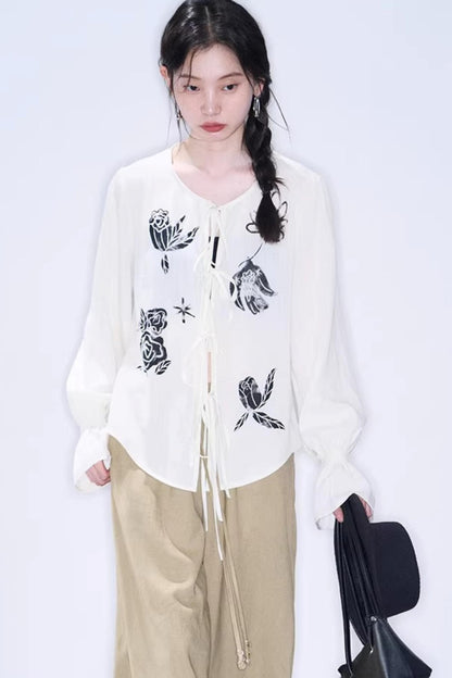 Bird and Rose Linen Blouse