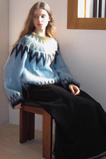 Brushed Alpaca Fair Isle Sweater