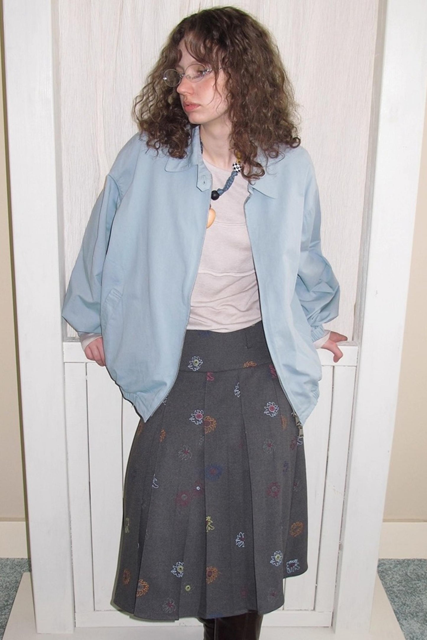 Washed Cotton Lapel Jacket