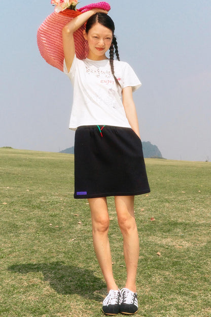 Light Gray Polka Dot Tee