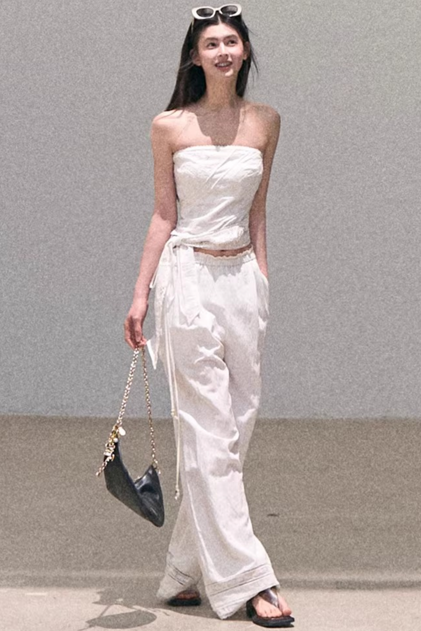 Lyocell Linen Hollow-Out Top Set-Up