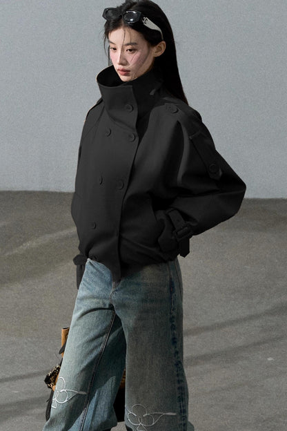 Stand-Up Silhouette Trench Coat