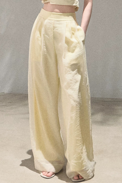 Old Money Mesh Wide-Leg Pants