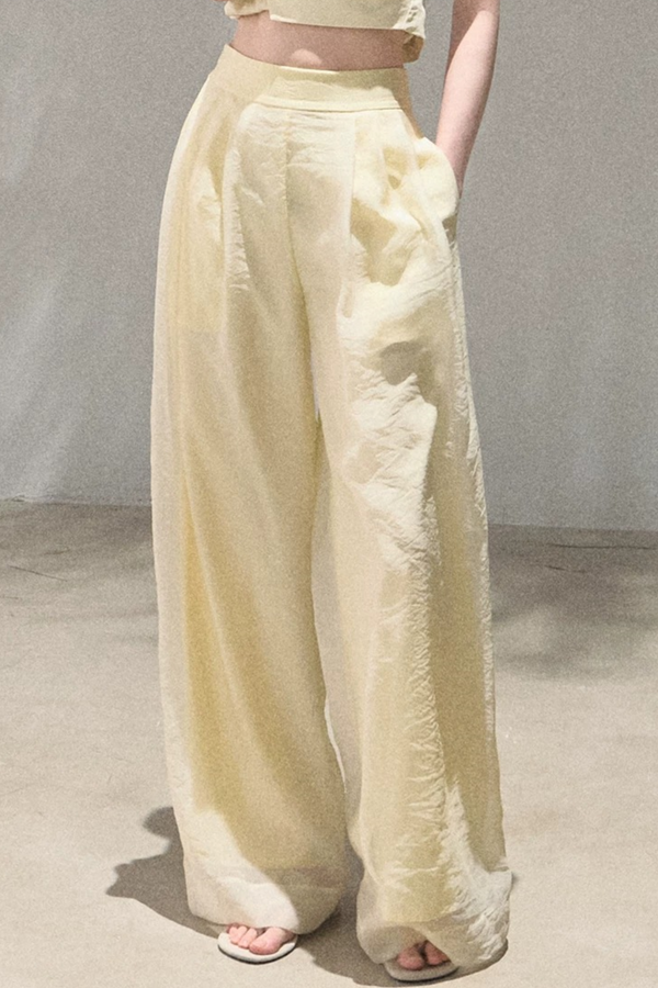 Old Money Mesh Wide-Leg Pants