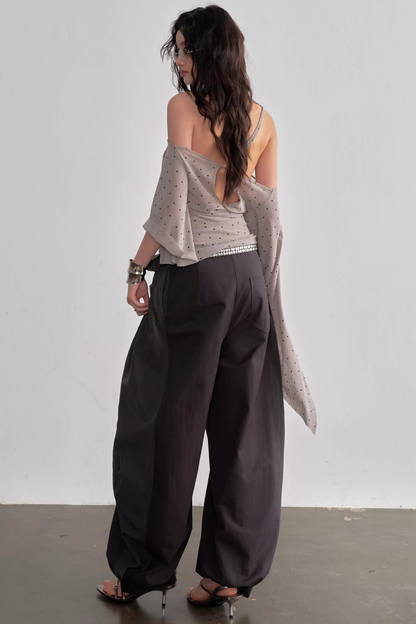 Falten Patchwork Laternenhose
