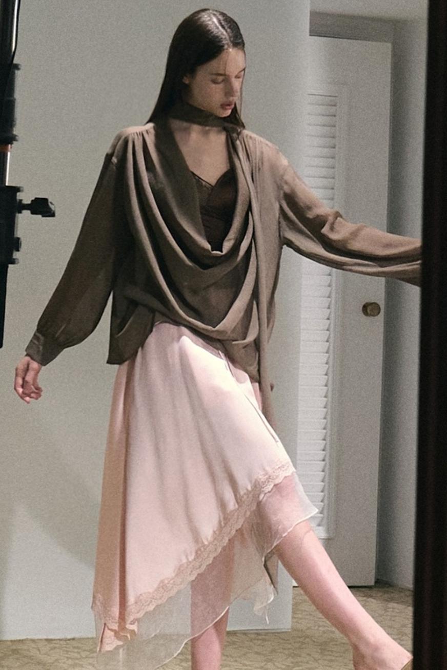 Naia Organ Acetate Skirt