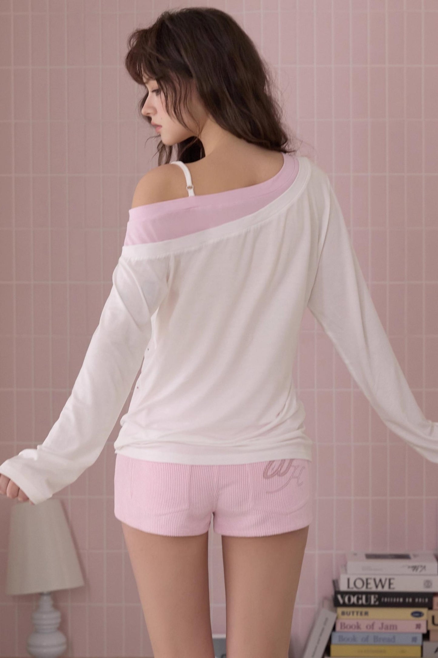 Mushroom Print Shoulder T-Shirt