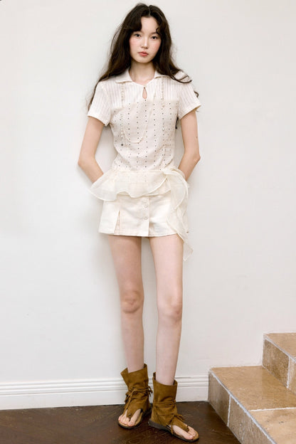 Apricot Vine Culottes Skirt