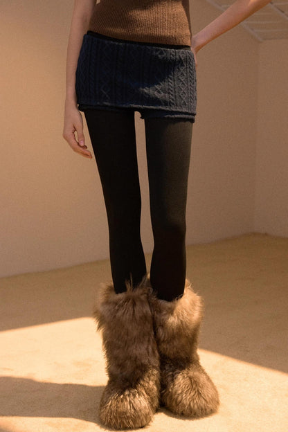 Knitted Shorts Leggings