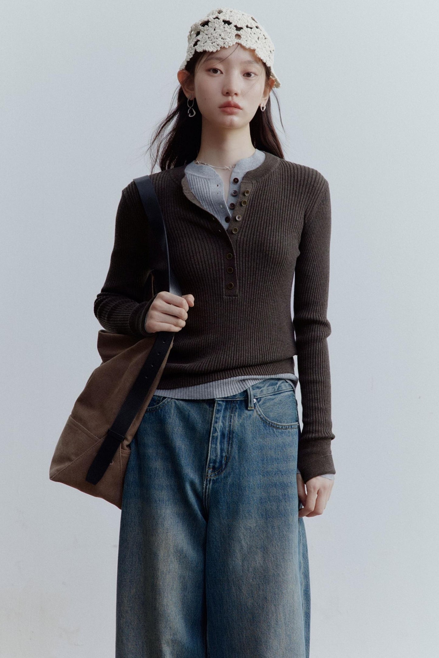 Knitted Almond Cream Hat