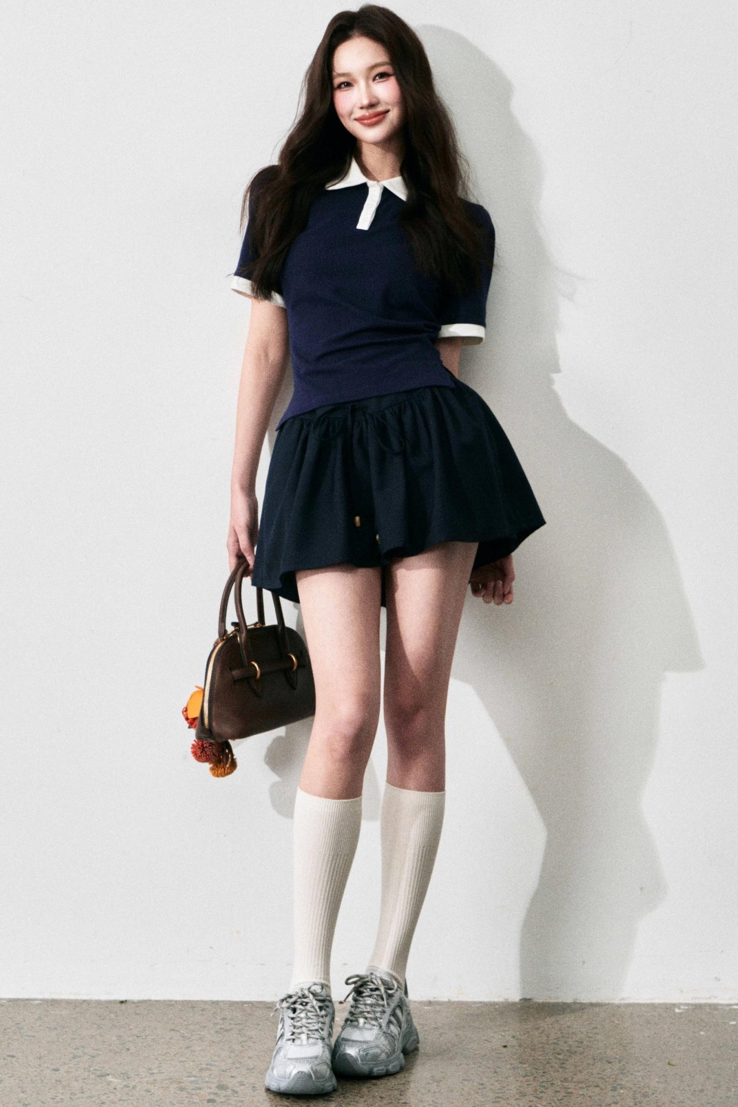 Slim Shoulders Short Sleeves Top