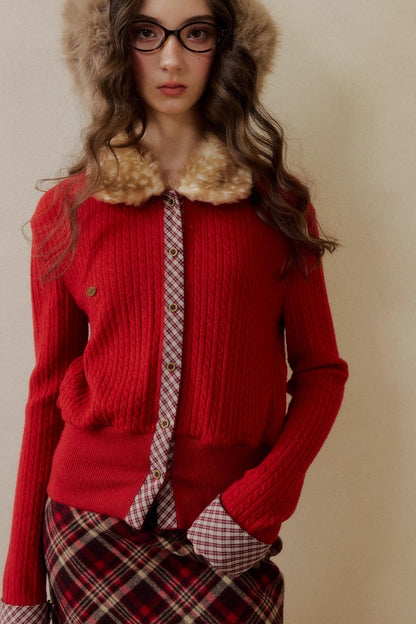 Retro Reindeer Plaid Sweater