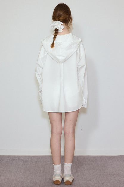 Sun Lace Set: Hooded Shirt Skirt Set-Up