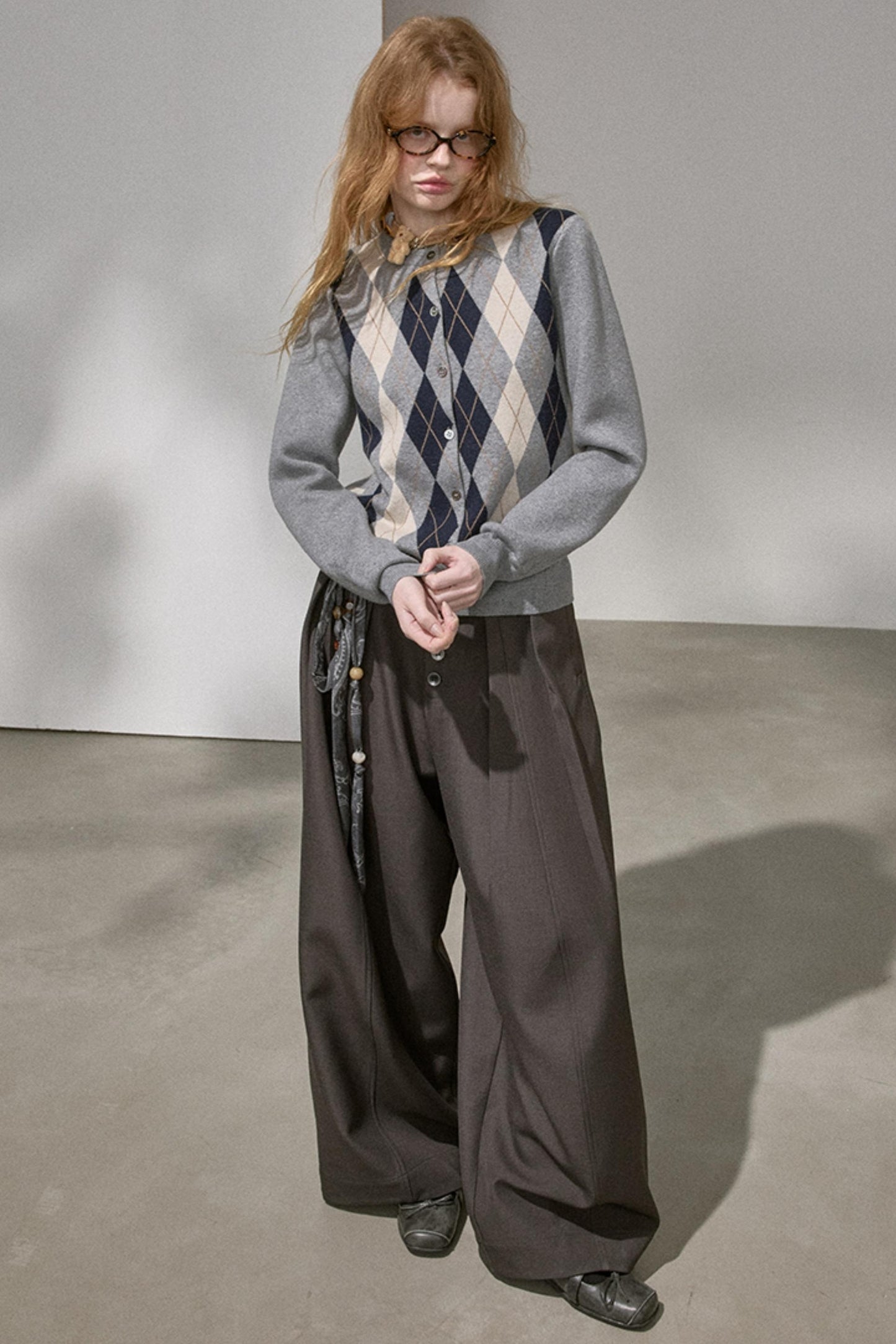 Retro Color-Blocked Knitted Top