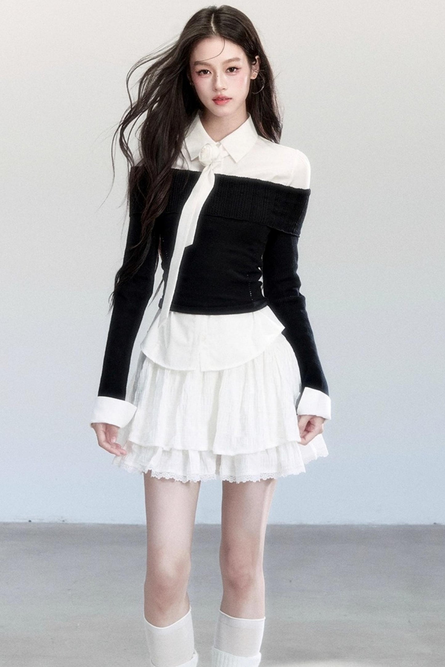 Slimming Knit One-Shoulder Top