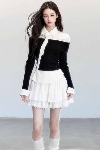 Slimming Knit One-Shoulder Top