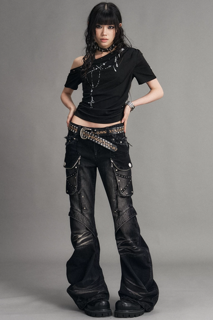 Street Punk Flared Jeans