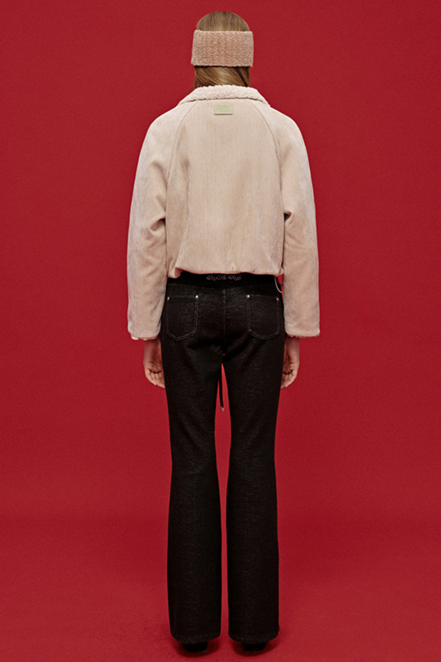 Embroidered Wool Denim Pants